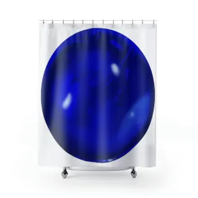 Blue Orb Shower Curtains