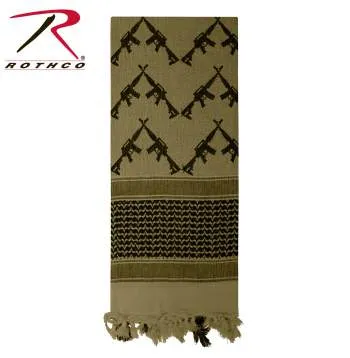 Crossed Rifles Shemagh Tactical Desert Keffiyeh Scarf Olive Drab