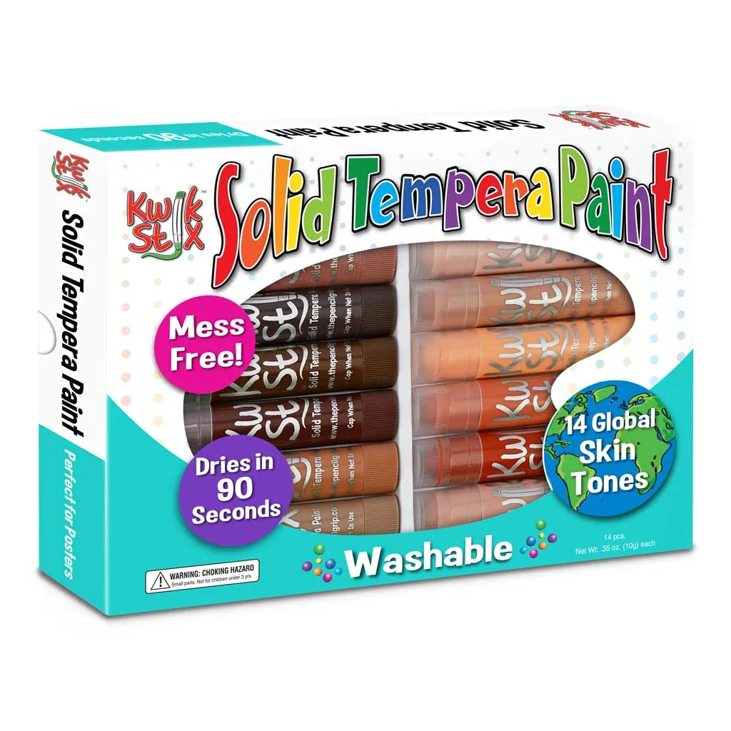 Global Skin Tones Kwik Stix Tempera - 14 Pack