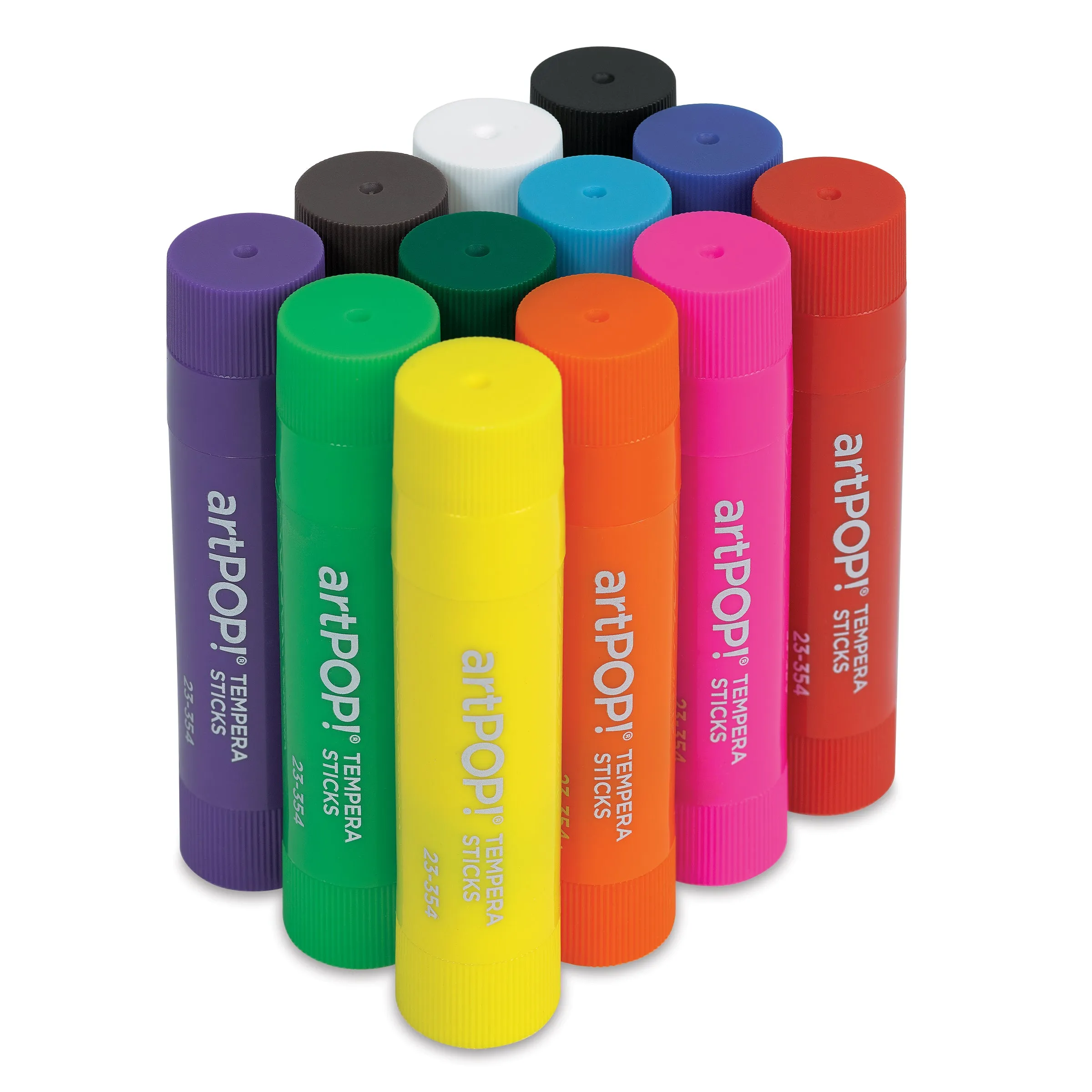 Kids Washable Tempera Paint Stick Set of 12, Classic Colors