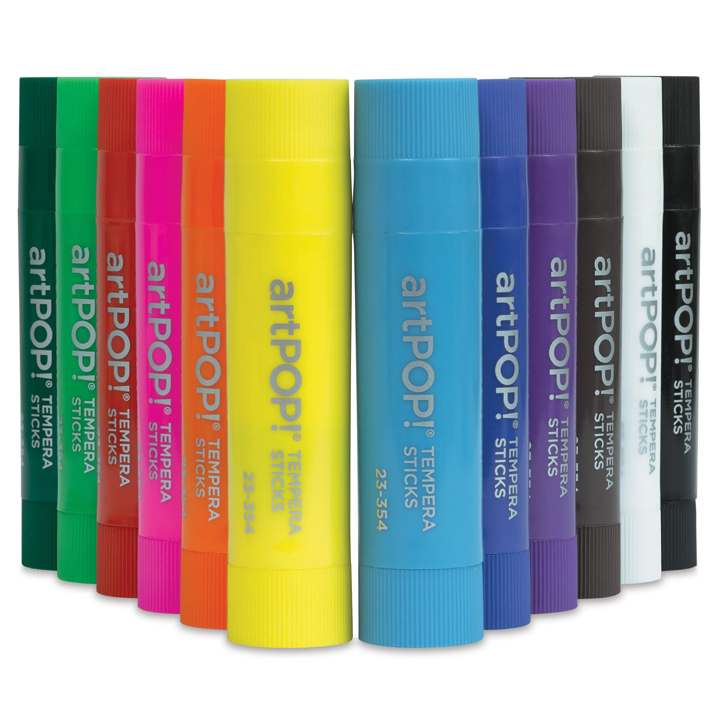 Kids Washable Tempera Paint Stick Set of 12, Classic Colors