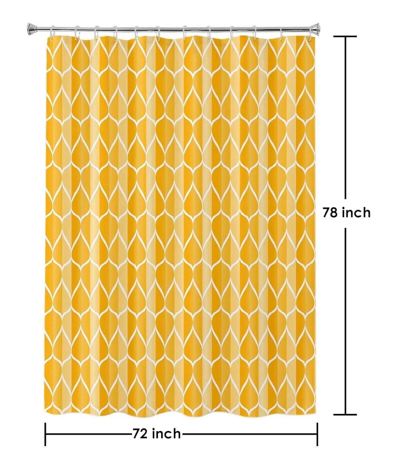 Lushomes Bathroom Shower Curtain with 12 Hooks and 12 Eyelets, Printed Weave Designer Bathtub Curtain