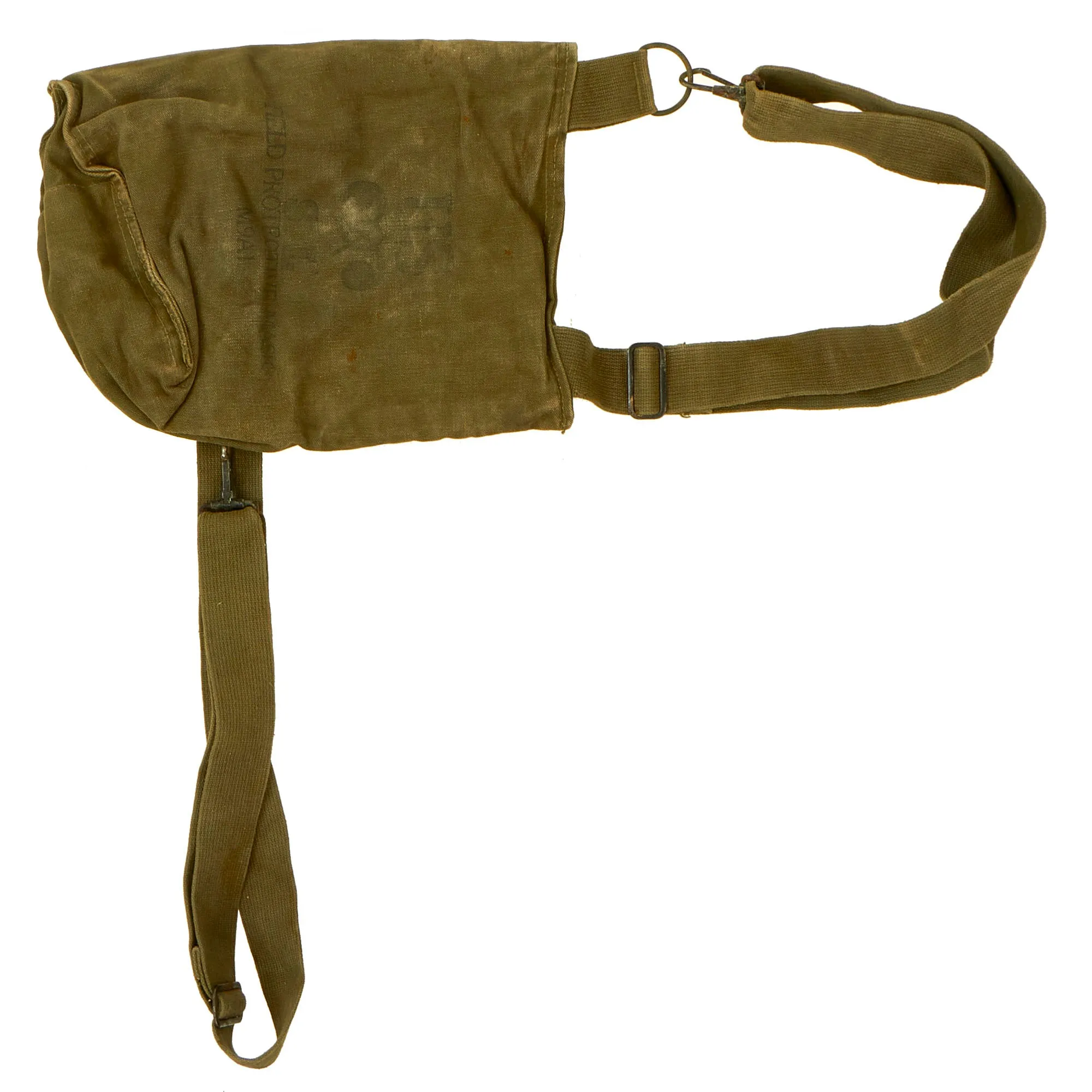 Original U.S. Korean War Era M9A1 Field Protective Mask Carry Bag - Gas Mask Carrier