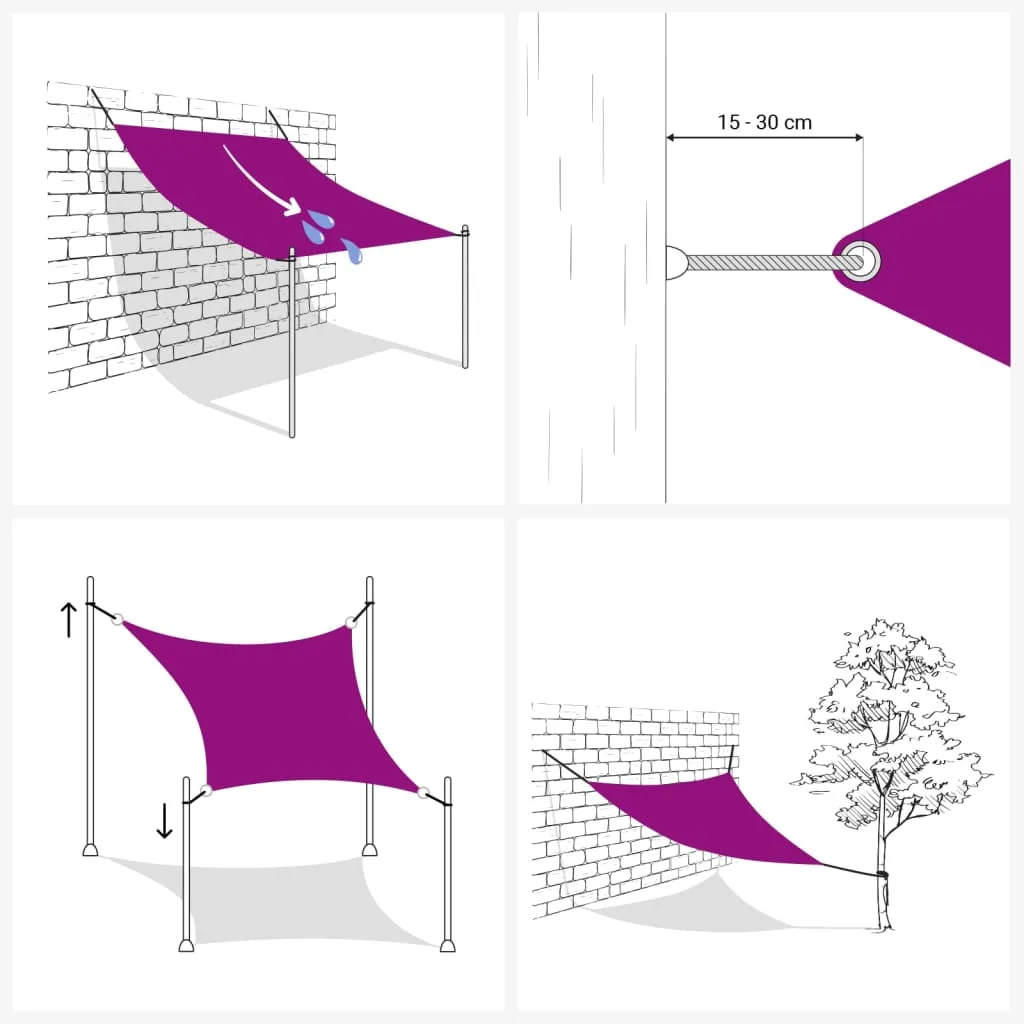 Sunshade Sail Oxford Fabric Rectangular 6x8 m Taupe