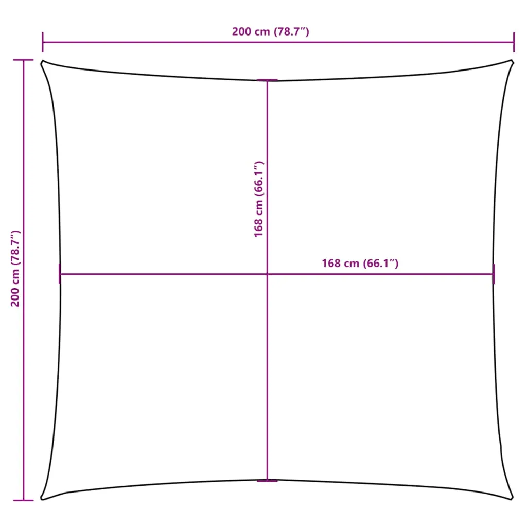 Sunshade Sail Oxford Fabric Square 2x2 m Blue